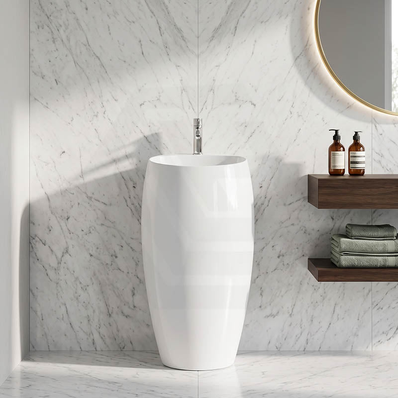 RAK Cloud Ceramic Freestanding Basins One Tap Hole 490x470x900mm - Various Colour