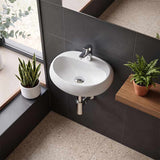 RAK Cloud Wall Hung Ceramic Basins One Tap Hole 550x425x150mm - Variant Colour