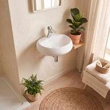 RAK Cloud Wall Hung Ceramic Basins One Tap Hole 550x425x150mm - Variant Colour