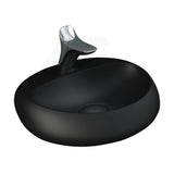 550x425x150mm RAK Cloud Wall Hung Ceramic Basins One Tap Hole Matt Black