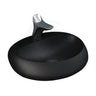 550x425x150mm RAK Cloud Wall Hung Ceramic Basins One Tap Hole Matt Black