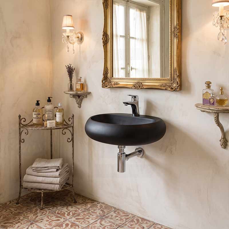 RAK Cloud Wall Hung Ceramic Basins One Tap Hole 550x425x150mm - Variant Colour