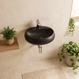 RAK Cloud Wall Hung Ceramic Basins One Tap Hole 550x425x150mm - Variant Colour