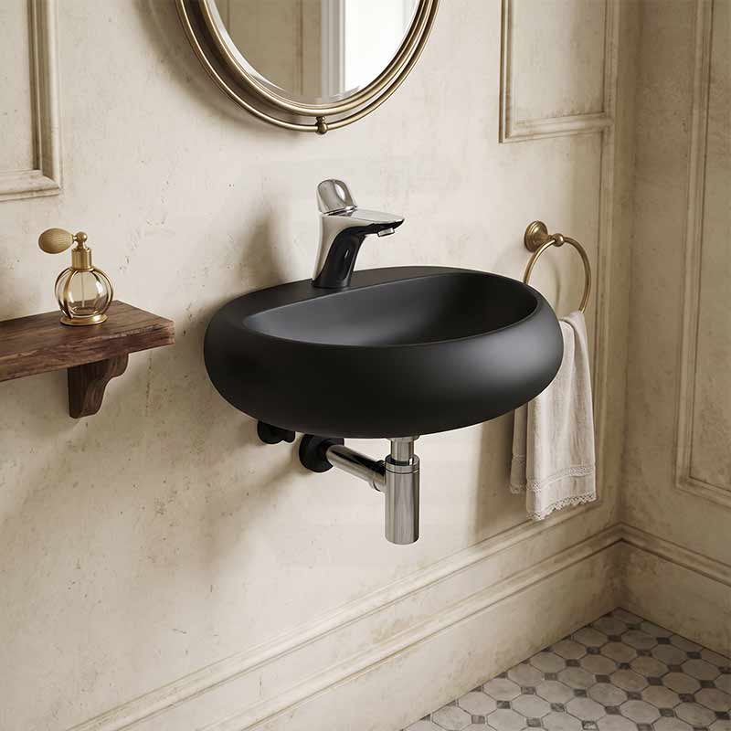 RAK Cloud Wall Hung Ceramic Basins One Tap Hole 550x425x150mm - Variant Colour