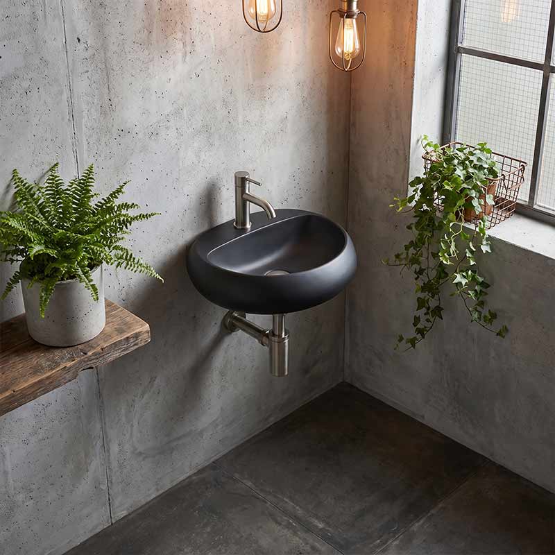RAK Cloud Wall Hung Ceramic Basins One Tap Hole 550x425x150mm - Variant Colour
