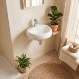 RAK Cloud Wall Hung Ceramic Basins One Tap Hole 550x425x150mm - Variant Colour