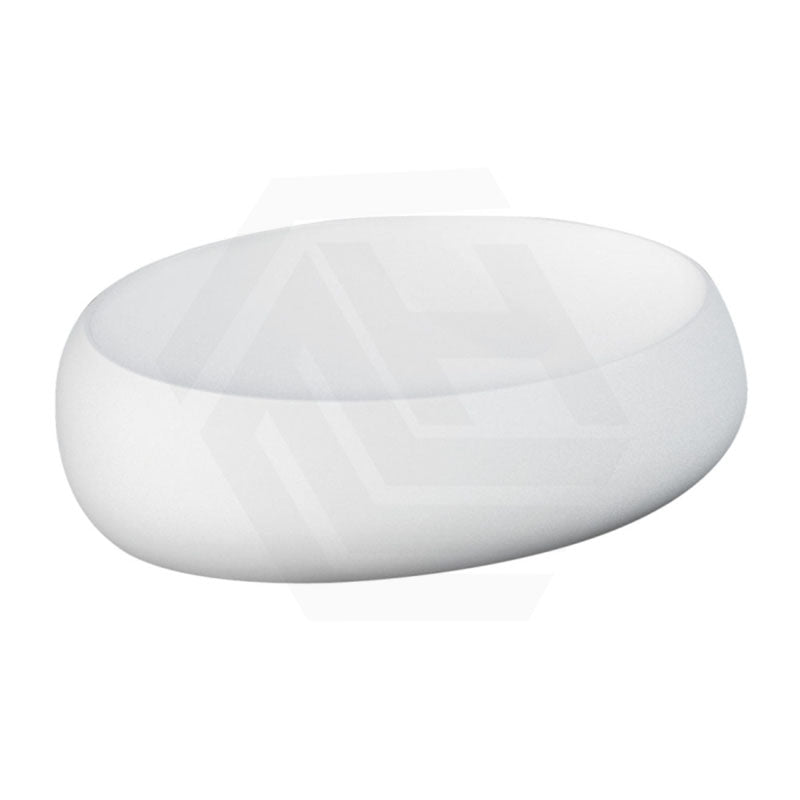 580x400x150mm RAK Cloud Oval Above Counter Ceramic Basin Matt White