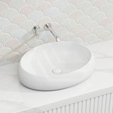 RAK Cloud Oval Above Counter Ceramic Basin 580x400x150mm - In Various Colour