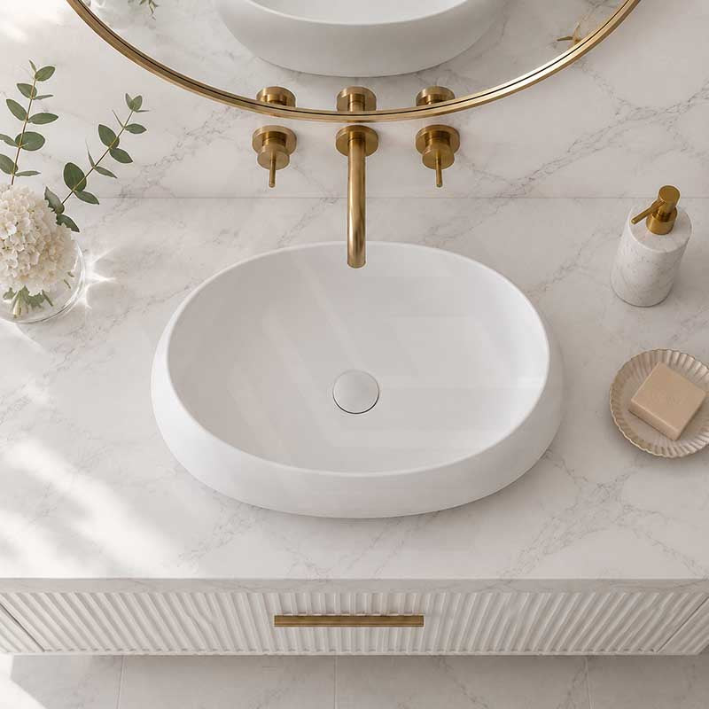 RAK Cloud Oval Above Counter Ceramic Basin 580x400x150mm - In Various Colour