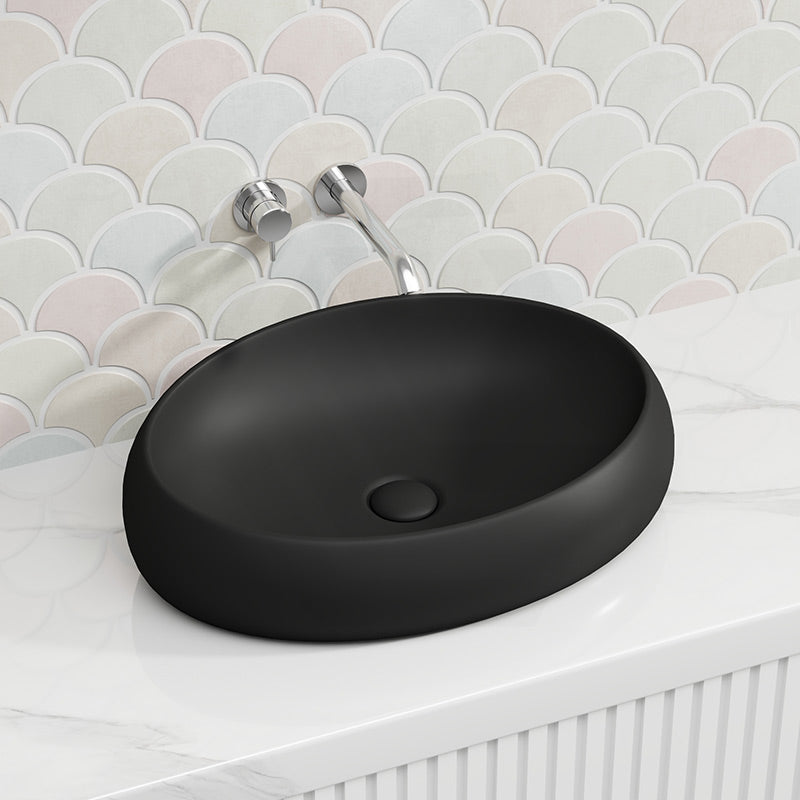 RAK Cloud Oval Above Counter Ceramic Basin 580x400x150mm - In Various Colour