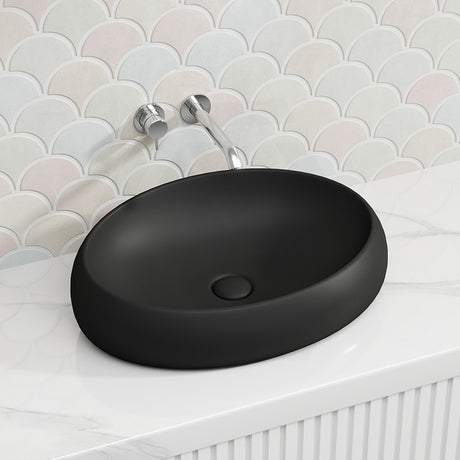 580x400x150mm RAK Cloud Oval Above Counter Ceramic Basin In Various Colour