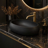 RAK Cloud Oval Above Counter Ceramic Basin 580x400x150mm - In Various Colour