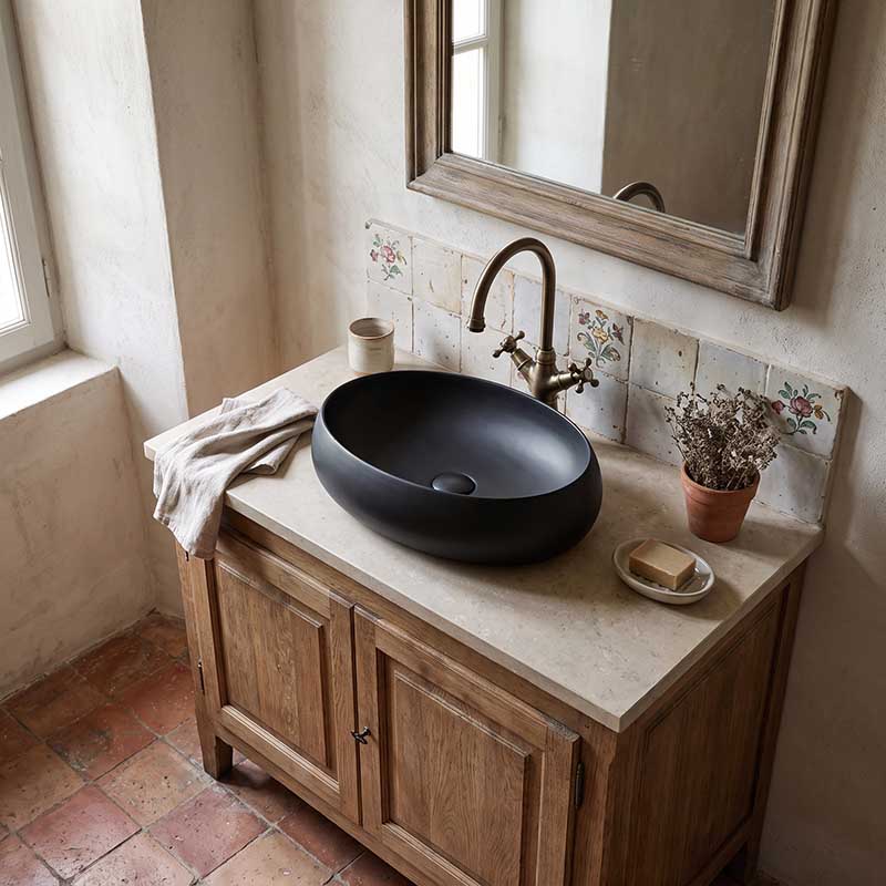 RAK Cloud Oval Above Counter Ceramic Basin 580x400x150mm - In Various Colour
