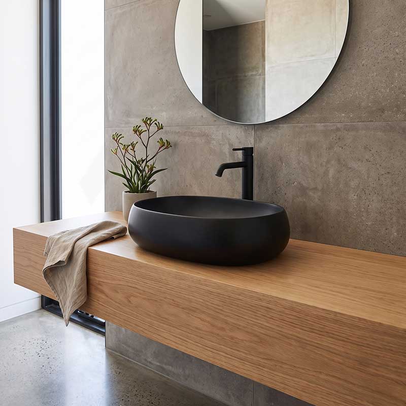 RAK Cloud Oval Above Counter Ceramic Basin 580x400x150mm - In Various Colour