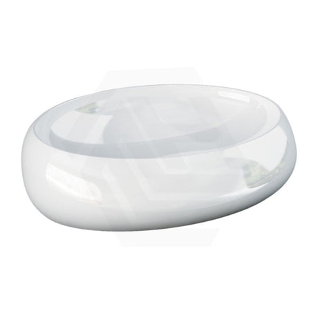 580x400x150mm RAK Cloud Oval Above Counter Ceramic Basin Gloss White