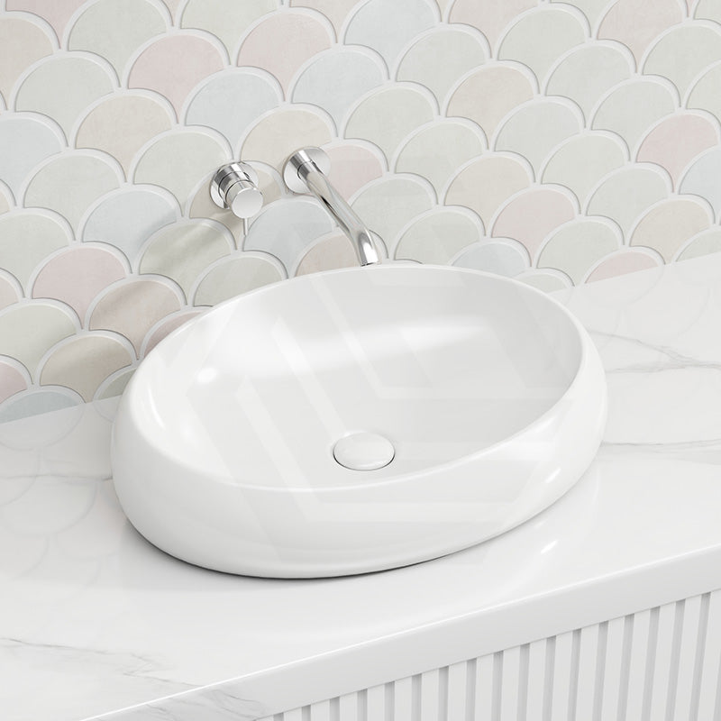 RAK Cloud Oval Above Counter Ceramic Basin 580x400x150mm - In Various Colour