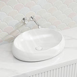 RAK Cloud Oval Above Counter Ceramic Basin 580x400x150mm - In Various Colour