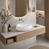 RAK Cloud Oval Above Counter Ceramic Basin 580x400x150mm - In Various Colour