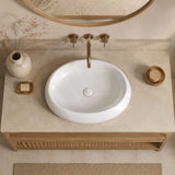 RAK Cloud Oval Above Counter Ceramic Basin 580x400x150mm - In Various Colour