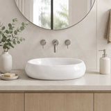 RAK Cloud Oval Above Counter Ceramic Basin 580x400x150mm - In Various Colour