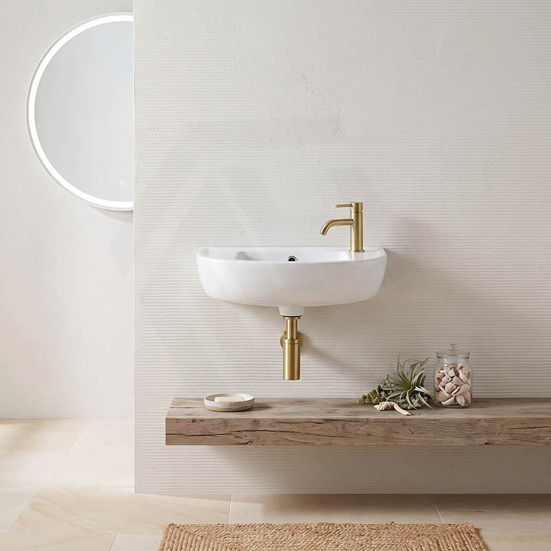 RAK Compact Slim Wall Hung Basin Ceramic 450x215x180mm - Gloss White