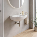 RAK Compact Slim Wall Hung Basin Ceramic 450x215x180mm - Gloss White