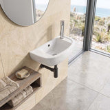 RAK Compact Slim Wall Hung Basin Ceramic 450x215x180mm - Gloss White