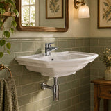 RAK Washington Wall Basin 1 or 3 Tap Holes Available 560x420mm - Gloss White