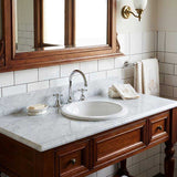 RAK Emma Fully-Inset / Undermounted Round Ceramic Basin 404x404x193mm - Gloss White