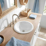 RAK Emma Fully-Inset / Undermounted Round Ceramic Basin 404x404x193mm - Gloss White