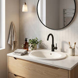 RAK Jessica Oval Ceramic Fully-Inset Basin with Overflow 1 or 3 Tap Holes Available 530x435x225mm - Gloss Ivory