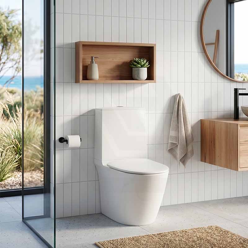 RAK Sensation Back to Wall Toilet Suite With Rimless Hygienic Flush Hidden Fixings - Alpine White