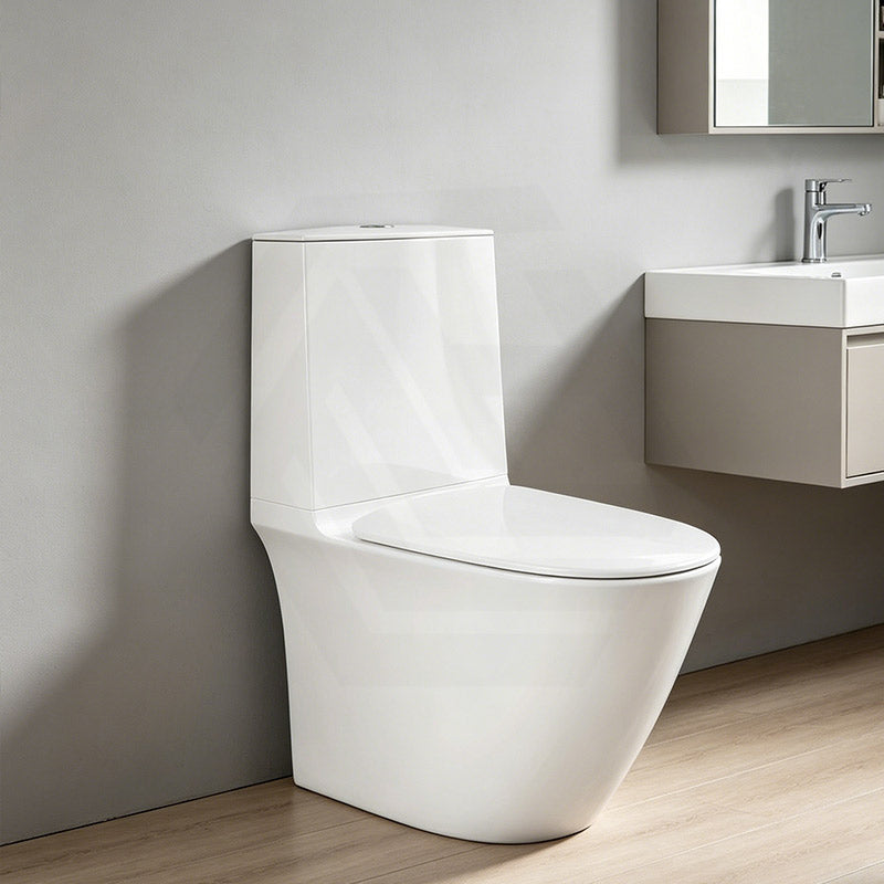 RAK Sensation Back to Wall Toilet Suite With Rimless Hygienic Flush Hidden Fixings - Alpine White
