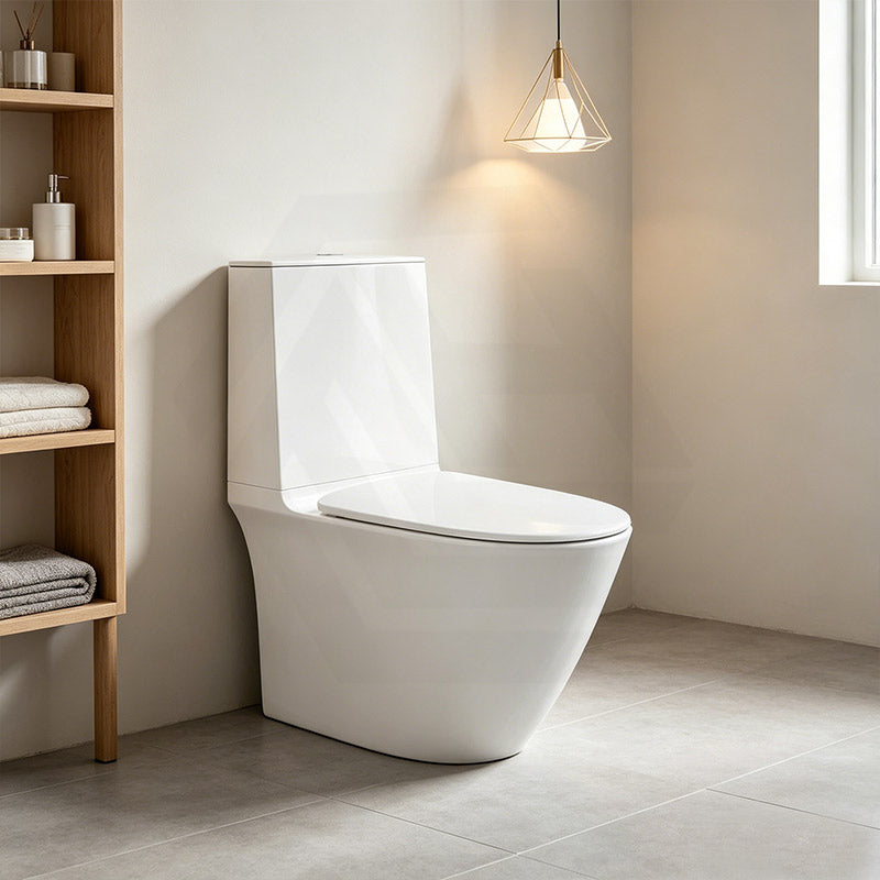 RAK Sensation Back to Wall Toilet Suite With Rimless Hygienic Flush Hidden Fixings - Alpine White