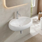 RAK Cloud Ceramic Wall Hung Basin with One Tap Hole 650x425x150mm - Variant Colour