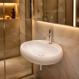 RAK Cloud Ceramic Wall Hung Basin with One Tap Hole 650x425x150mm - Variant Colour