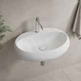 RAK Cloud Ceramic Wall Hung Basin with One Tap Hole 650x425x150mm - Variant Colour