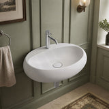 RAK Cloud Ceramic Wall Hung Basin with One Tap Hole 650x425x150mm - Variant Colour