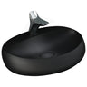 650x425x150mm RAK Cloud Ceramic Wall Hung Basins One Tap Hole Matt Black