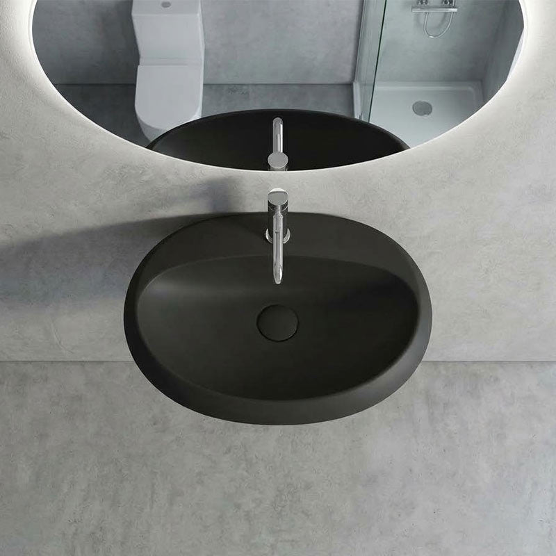RAK Cloud Ceramic Wall Hung Basin with One Tap Hole 650x425x150mm - Variant Colour