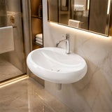 RAK Cloud Ceramic Wall Hung Basin with One Tap Hole 650x425x150mm - Variant Colour