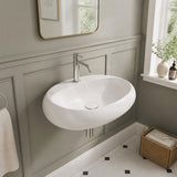RAK Cloud Ceramic Wall Hung Basin with One Tap Hole 650x425x150mm - Variant Colour