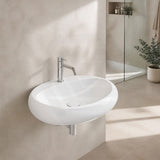 RAK Cloud Ceramic Wall Hung Basin with One Tap Hole 650x425x150mm - Variant Colour