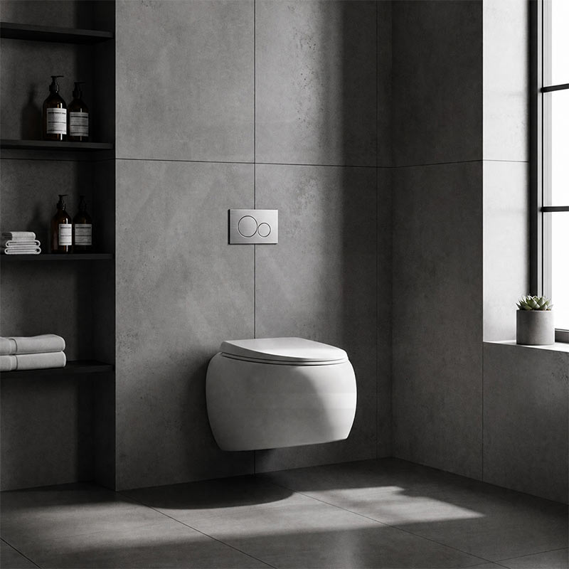 RAK Cloud Rimless Flush Wall Hung Toilet Pan Only For Bathroom - Variant Colour