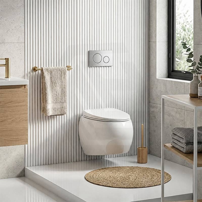 RAK Cloud Rimless Flush Wall Hung Toilet Pan Only For Bathroom - Variant Colour