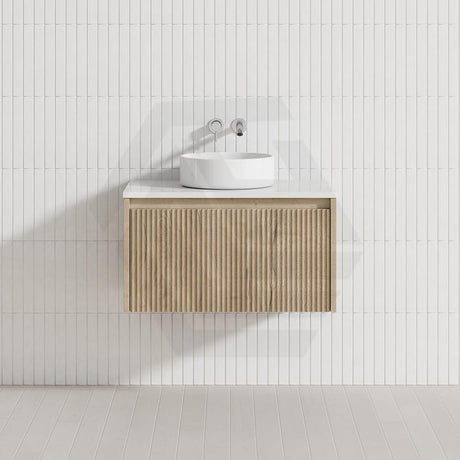 Fienza Alina 750mm Fluted E0 MDF Wall Hung Vanity Variant Colour Available