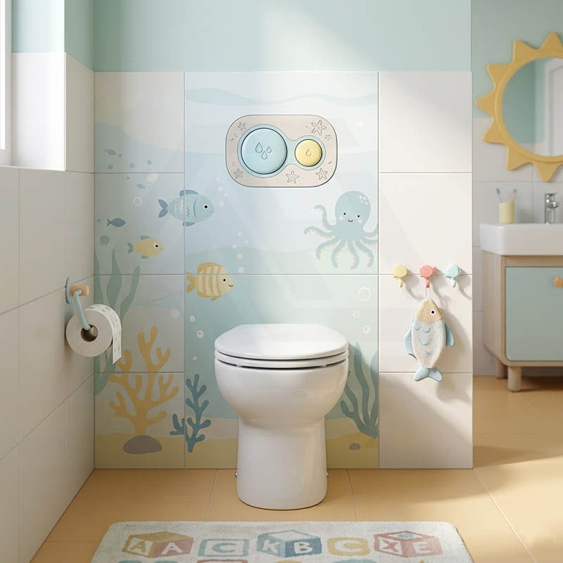 RAK Junior Wall Faced Toilet Pan and Seat P Trap Only Only 480x330x385mm - Gloss White