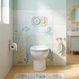 RAK Junior Wall Faced Toilet Pan and Seat P Trap Only Only 480x330x385mm - Gloss White