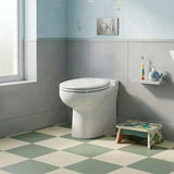 RAK Junior Wall Faced Toilet Pan and Seat P Trap Only Only 480x330x385mm - Gloss White
