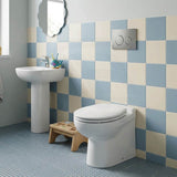 RAK Junior Wall Faced Toilet Pan and Seat P Trap Only Only 480x330x385mm - Gloss White